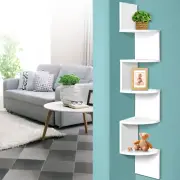 Modern Floating Wall Shelf Bookshelf Wall Mounted Rack Decor Furniture White