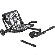 [BLOODYRIPPA] Go Kart Wave Roller Scooter, 3-Wheel Self Propelling Scooter, Roller Racer Go Kart, Adjustable Body Length, Hand Brake, Black