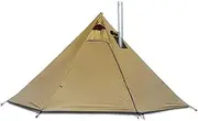 Tents Camping Tipi Tents with Stove Hole Windows, 4 Season Outdoor Camping Family Teepee Canvas Tent for 2-4 Person