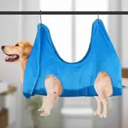 Dog Cat Grooming Hammock Helper, Pet Bathing Grooming Hammock Soft and Comfortable Bags for Bathing Washing Grooming, Blue,1 Pack,Size(S)
