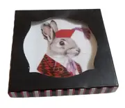 Berkley Bestiary Jack Rabbit Porcelain Square Tray by Galison (2017, Print, Oth)