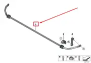 MINI CLUBMAN F54 Rear Axle Stabilizer 33506859895 6859895 NEW GENUINE