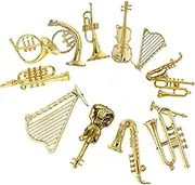 DIY Musical Instruments Charms 13pcs Mini Plastic Instruments Kit for Christmas Tree Decorations and Home Accessories