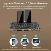 Retro Typewriter Keyboard Wireless Bluetooth Keyboard USB Mechanical Punk Keycap