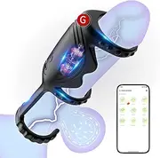 Vibrating Penis Sleeve Cock Ring, APP Penis Ring Vibrator Extender for G Spot Stimulation, Couples Adult Sex Toys for Men Women, Girth Enhancer Sleeve Male Couple Sex Toy for Men Erection Sex