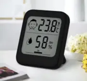 Portable Digital Indoor Thermometer Hygrometer - Black