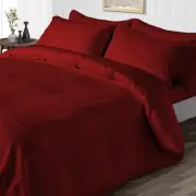 Coziest Egyptian Cotton 5 PCs Duvet Set+Fitted Sheet AU Double Stripes Colors