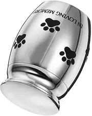 PENIKOKO Cremation Urns for Pet Ashes Premium Stainless Steel Cinerary Casket for Dogs Cats Durable Corrosion Resistant Memorial Storage Box Loving Memory Keepsake