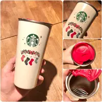 在飛比找蝦皮購物優惠-Starbucks官方正品！韓國星巴克杯子甜蜜聖誕襪雙層不銹