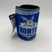 AFL North Melbourne Kangaroos Team Logo Neoprene Can Cooler Stubby Holder BNWT