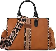 [Wrangler] Tote Bag for Women Multi Pockets Shoulder Purse with Woven Strap