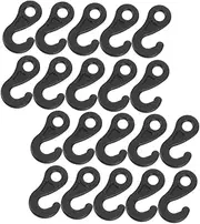 NOLITOY 100pcs Windproof Canopy Tent Hooks S Shape Plastic Outdoor Tent Hooks for Secure Lighting Setup Durable Weather Protection for Camping Festivals Outdoor Activities