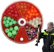 Fishing Rig Beads - 199pcs Lure Block Beads, Fish Eye Slippery, Fishing Gear Accessories | Assortment with Box, Rig Accessory, Storage Box for Outdoor