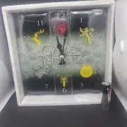 Game Of Thrones Mini Glass Clock NEW 2017 HBO