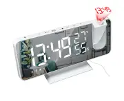 Projection Alarm Clock Radio Alarm Clock With Usb Connection Digital Alarm Clock With Projection Dual Alarm 12 / 24H Led Display 180° Projector