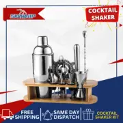 1x Bartender Kit Cocktail Shaker Set with Bamboo Stand 12pcs - Same Day Dispatch