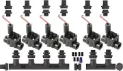 Hunter Action Machining 6 Zone Manifold Valve Kit - PGV101GS With Flow Control