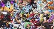 Anime Mouse Pad One Peace Large Gaming Mousepad Home Office Desk Mat XL Computer Keyboard Mat Full Desk Mouse Pad Non-Slip Rubber Base Stitched Edge Galaxy Printing (75x40cm)