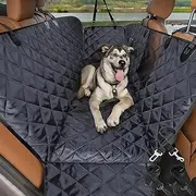 comwish Dog Seat Covers for Trucks, Waterproof F150 F250 F350 Dog Car Hammock with Mesh Window Durable Scratchproof Nonslip Dog Truck Seat Cover for Chevrolet Silverado RAM Trucks GMC