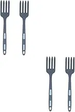 Cabilock Sets Smooth Edges Food Fork Large Silicone Fork for Pasta Reusable Portable Health- Pcs