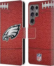 Head Case Designs Officially Licensed NFL Football Philadelphia Eagles Graphics Leather Book Wallet Case Cover Compatible with Samsung Galaxy S24 Ultra 5G