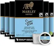 Marley Coffee Single Serve Capsules, Simmer Down Decaf, Swiss Water Process, Medium Roast, Compatible with Keurig K-Cup Brewers, 72 Count