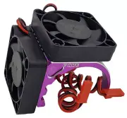NHX RC 1/8 Side Mount Alum Heatsink with Twin 40mm Cooling Fans -Purple