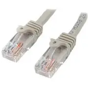 StarTech 0.5m Gray Cat5e Ethernet Patch Cable, Snagless - 45PAT50CMGR