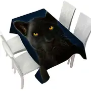 Wild Animal Art Portrait Black Panther Tablecloth