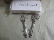 50PCS Vintage Skeleton Key Bottle Openers Wedding Party Favors for Guests sliver