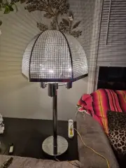 Mid Century Art Deco Laurel style mesh Lamp vintage