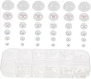 Press on Nails Pearl Stickers Flatback Half Round Plastic Pearls Easy to Apply Nail Art Charms for Women