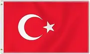 Large 3×5 FT Turkey Flag, Big 75D Turkish National Outdoor Banner,DecorGarden With Brass Gromment