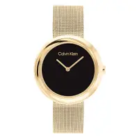 在飛比找蝦皮商城優惠-Calvin Klein CK 黑金時尚米蘭帶腕錶 34MM