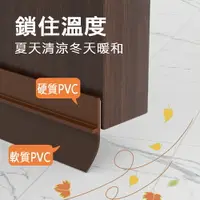 在飛比找樂天市場購物網優惠-100cm自粘軟硬複合門底氣密條 門底縫擋條 門底隔音條 軟