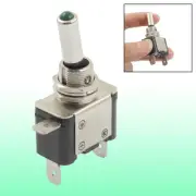 DC 12V 20A 3 Terminal SPST ON/OFF Green LED Light Latching Toggle Switch ASW-17D