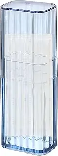 Acrylic Cotton Swab Holder - Flosser Dispenser Travel Case, Travel Cotton Bud Case | Portable Qtip Holder, Travel Case, Cotton Bud Glass, Transparent Acrylic Storage Box, Canister Container with Lid