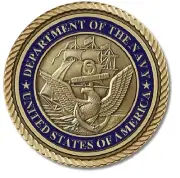 New Navy Medallion for Box Cremation Urn/Flag Case - 2 Inch Diameter