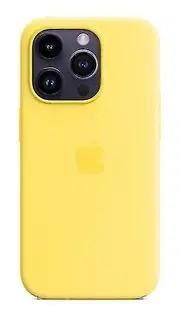 Silicone Phone Case Compale With Iphone 14pro Canary Yellow