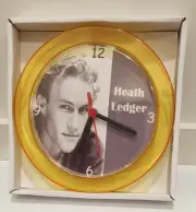 Heath Ledger 7" Gold novelty wall/desk clock Brand new
