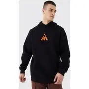 Mens Black Tall Man Basic Hoodie