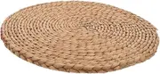 Alipis Grass Cushion Square Cushion Cushions Outdoor Floor Cushion Straw Floor Cushion Pillow Door Mat Indoor Sitting Meditation Chair Woven Bench Mats Seating Sofa Cattail Grass Brown