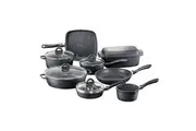 Baccarat STONE 10 Piece Cast Aluminium Cookware Set with Egg Poacher