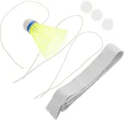 Mipcase Badminton Trainer Kit Adjustable Rebound Trainer for Practice Portable Use Effortless Shuttlecock Return with Elastic Cords for Skill