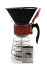 David Douglas Red Flameware Pyrex Glass Coffee Percolator 8 cup 40oz.