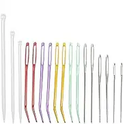 Darning Needle - Wool Needles Colorful Bent Tip Tapestry Needles | Large-Eye Wool Needles with Flexible Nylon for Knitting,