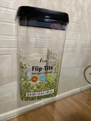 Felli Flip Black Tite Storage Container 1 PC Airtight Lid 2.5 Qt. 2.4 L./81 Oz
