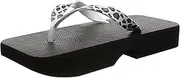 Hajime(一歩) [One Step] Geta Clogs, 11.2 inches (28.5 cm), BK/Leopard x White, Men's Leopard x White, 28.5, Leopard × White, 28.5 cm