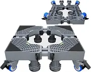 washing machine wheels appliance rollers Adjustable Mobile Washing Machine Base Fridge Freezer Stand Telescopic Length/Width 45-68cm Proof Furniture Stand Trolley for Ice Maker Plant Container Wine Co