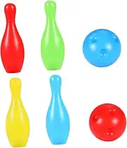 Kisangel Family Bowling for Plastic Game with Balls Safe Bowling for Ages Develops Motor Skills and Coordination